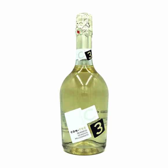იტალიური ცქრიალა ღვინო / Con-Trè / თეთრი მშრალი, ბრუტი 6*750მლ