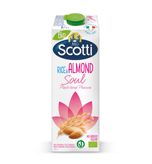Fasting drink with rice, almonds, lactose-free, gluten-free / Riso Scotti / 1l
