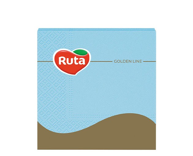 ხელსახოცი / ფერადი / RUTA 33X33 ცისფერი 20ფურც. 3 ფენა