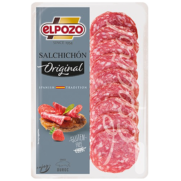 Salami / Elpozo / "Salchichon" sliced ​​Spanish 80 gr