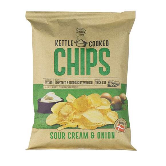 Chips / Okay snacks / individually prepared, with sour cream and onion 150 g