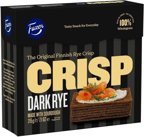 Crispy bread / fazer / dark rye 18*215 gr