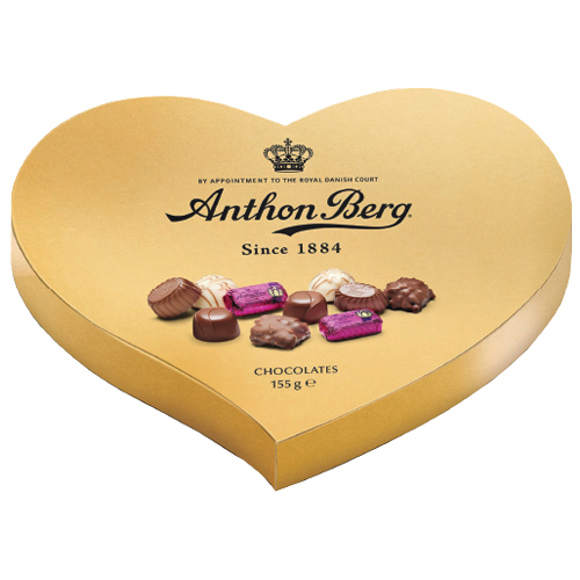 Heart-shaped candy /Anthon Berg/ Assorted chocolates 9*155g