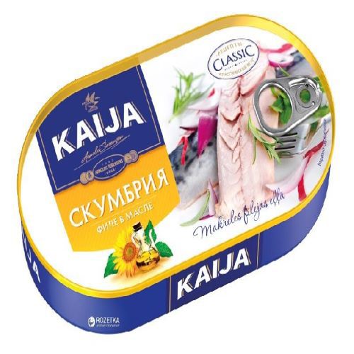 Canned fish / Kaija mackerel fillet in oil / 170 gr