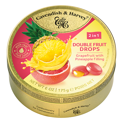 Candy /C&H/ double fruit /grapefruit drops with pineapple filling / 9*175g