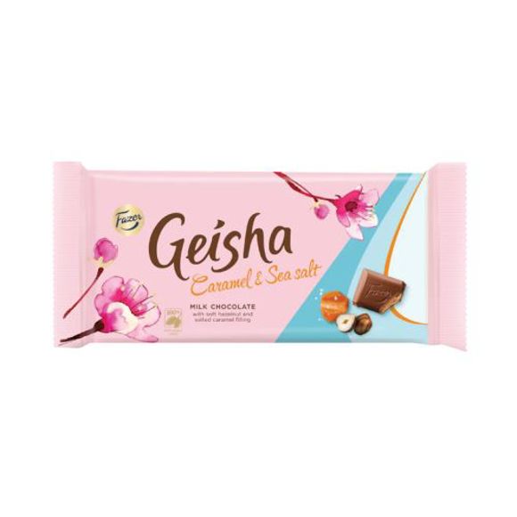 Milk chocolate bar / Fazer / "Geisha" with caramel and sea salt 20*100 g