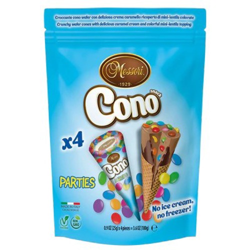 ვაფლის კონუსი/Messori/ ფერადი შოკოლადით/ (4*25გ) / 8*100გ