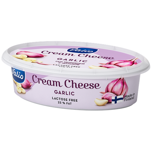 Cream cheese /Valio/ with garlic, lactose-free 8*180 gr