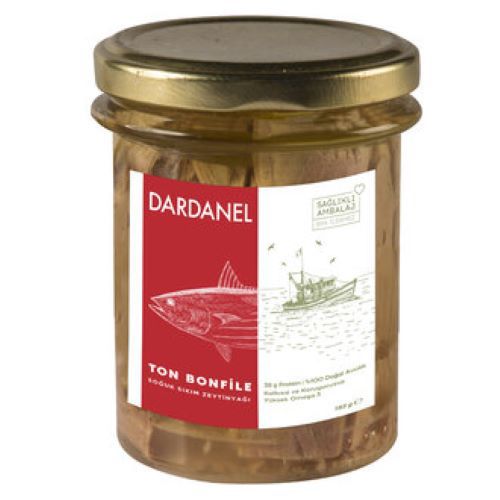 Canned fish /Dardanel/ tuna in olive oil glass 005346 /12*185 g