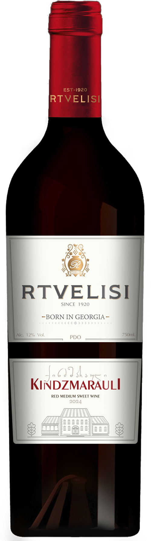 ღვინო / ქინძმარაული / წითელი / ნახევრად ტკბილი / რთველისი 0,75 ლ