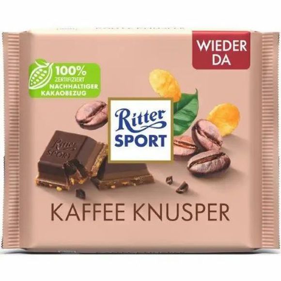 შოკოლადი - Ritter Sport /რიტერ სპორტი/ხრაშუნა ყავა / - 100 გ