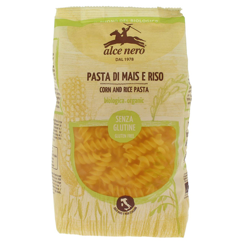 Organic gluten-free Italian pasta / Alche Nero / Corn and rice 