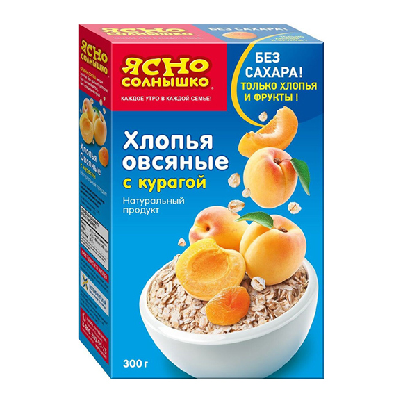 Oat flakes Solnishko with apricots 300g